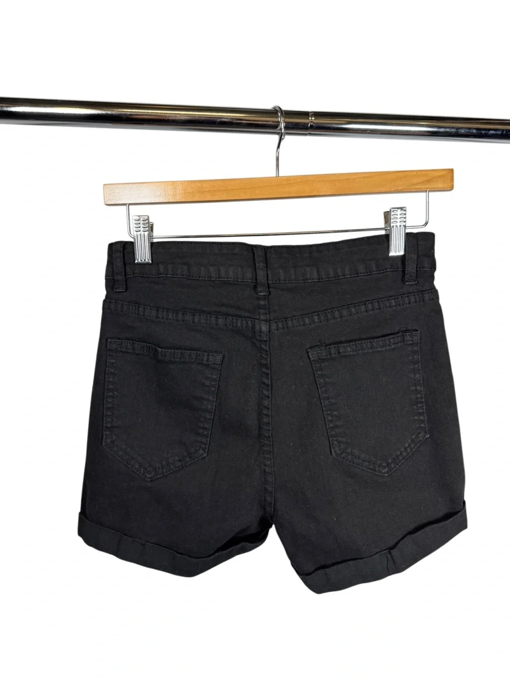 Black Denim Shorts